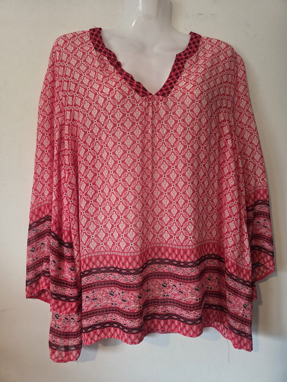 Part Two Copenhagen "Knox" Red Patterned Top
